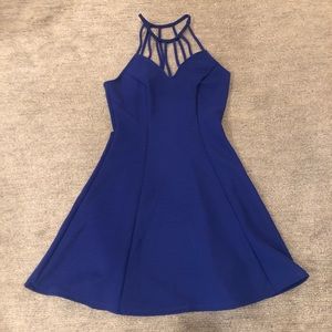 Textured blue skater dress by Charlotte Russe (S)